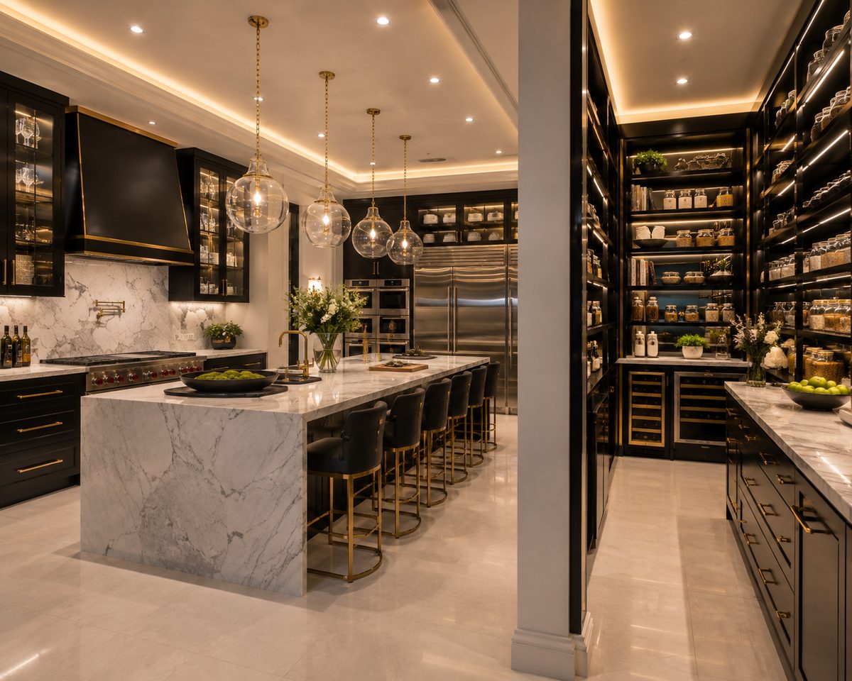 Luxury kitchen and pantry